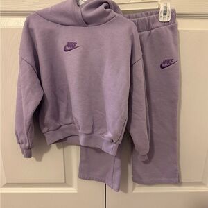 Nike Kids Lavender Sweatpants and Hoodie Set